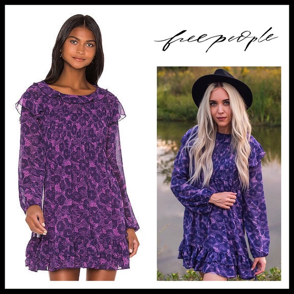 FREE PEOPLE BOHO FLOWY BABYDOLL MINI DRESS A2C - Picture 9 of 16